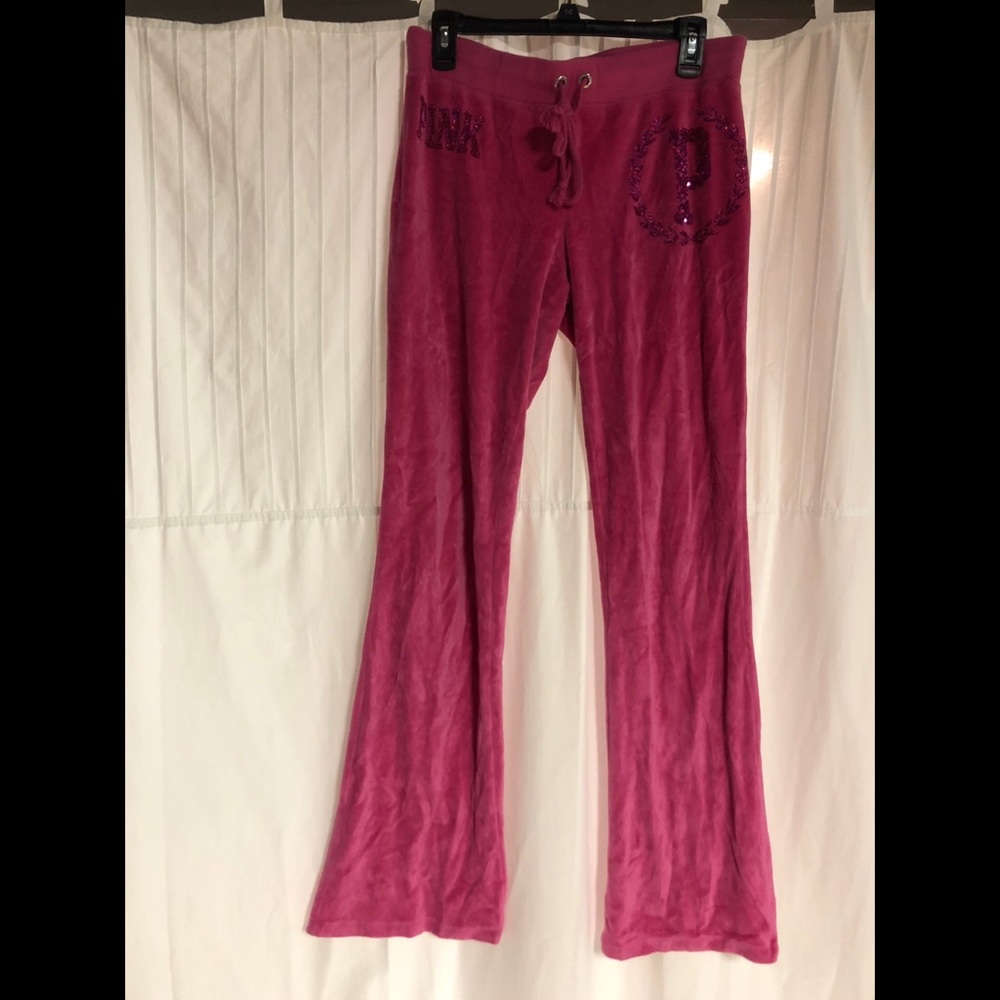 VS Pink velvet like pants